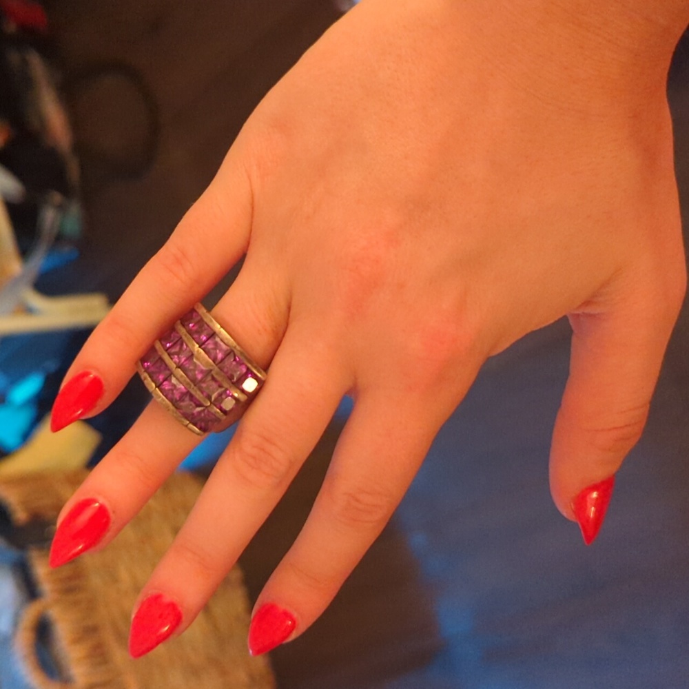Purple chunky ring